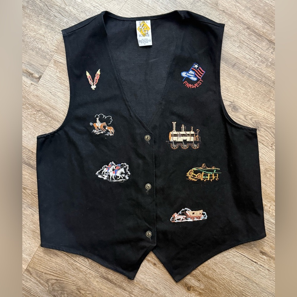 VTG Kevin G. Sportswear • Western Far West Embroidered Vest